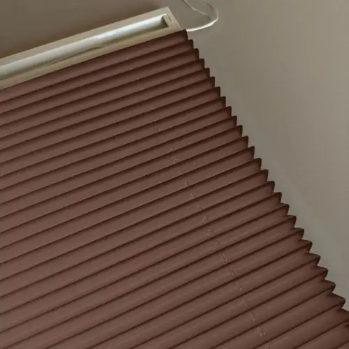 Brillannt Plise Perde - Cam Balkon Perdesi - Pimapen Perdesi - Kahverengi (20 Renk) Kolay Montaj Yaylı Sistem, Vidalı Sistem Veya Yapıştırma