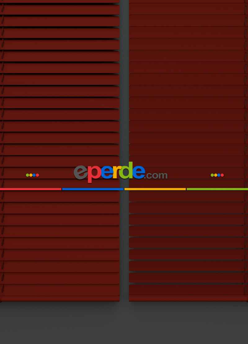 Mutfak - 1. Kalite Kırmızı - Alüminyum Jaluzi Perde - 25mm Kalınlığında