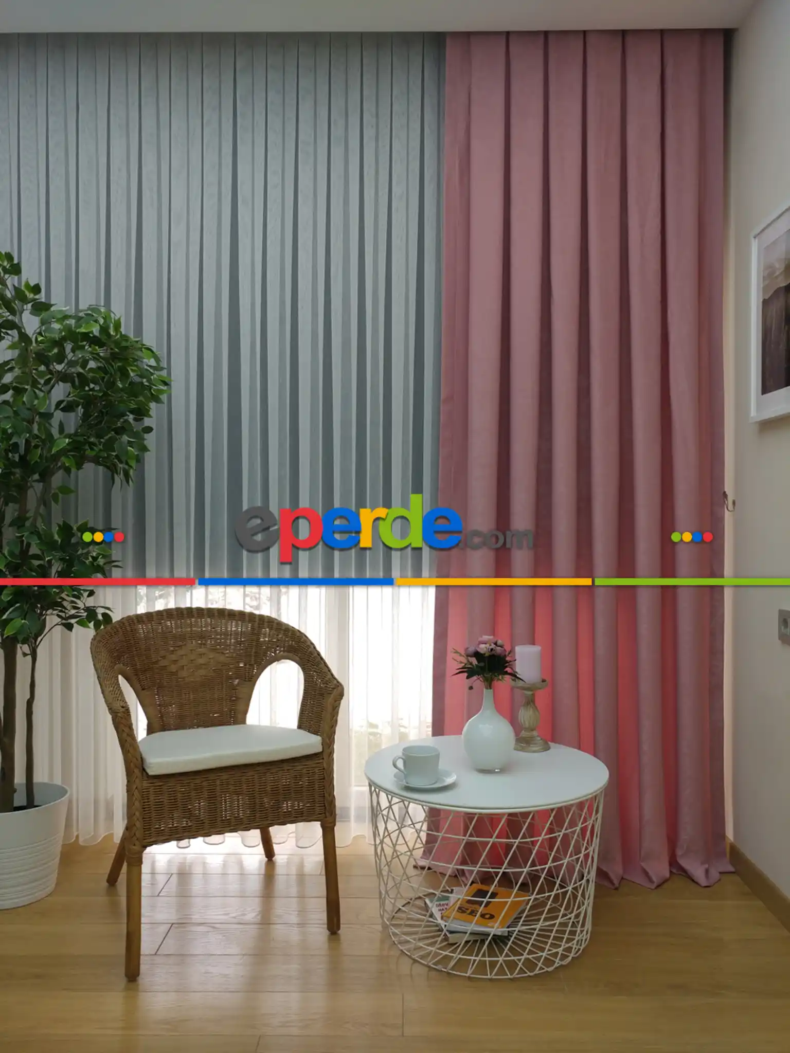 Soft Pembe Fon Perde (180)- A.pudra-pembe