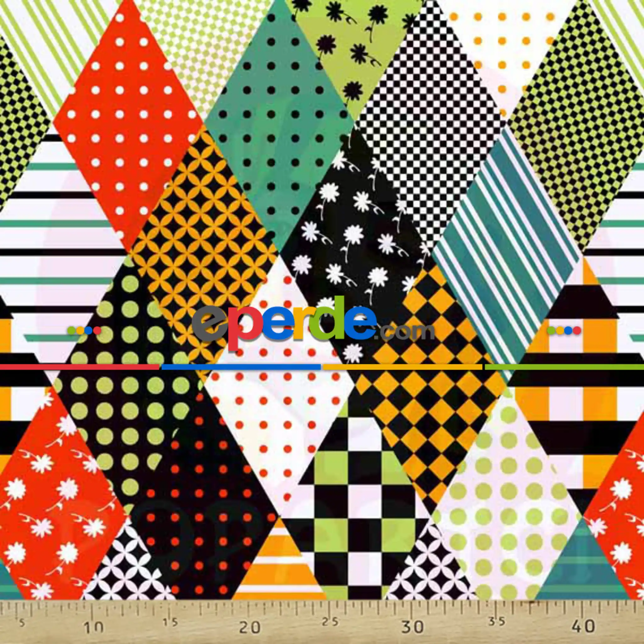 Etnik Desenli Fon Perde K376 E - Kumaşı Kalındır Duck Bezi Değildir.- Siyah-Kırmızı-Sarı-Beyaz-Turkuaz-Pembe-Çok Renkli