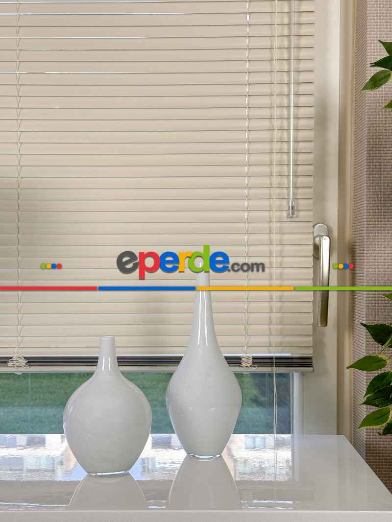 Kemik Rengi Alüminyum Jaluzi Perde - 25mm