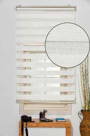 Beyaz Düz Zebra Perde- Beyaz