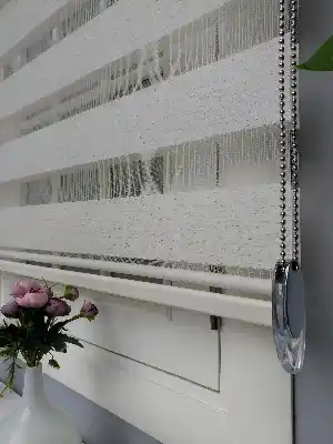 Krem Perle Home Düz Zebra Perde