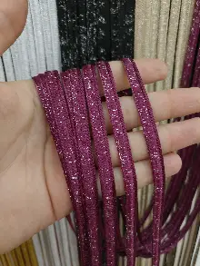 Bordo Rengi İp Perde İpek Koza Serisi- Bordo-gümüş