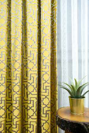 Salon Fon Perde - 2021 Sezonu - Jakar Desenli Fon Perde- Gri-Füme-Antrasit