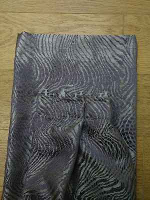 Dikiş Fiyata Dahildir - Mor Dalga Desenli Jakar Fon Perde- Mor