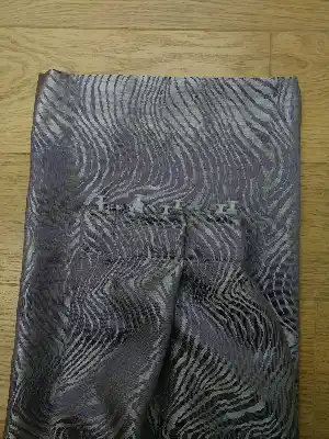 Dikiş Fiyata Dahildir - Mor Dalga Desenli Jakar Fon Perde- Mor