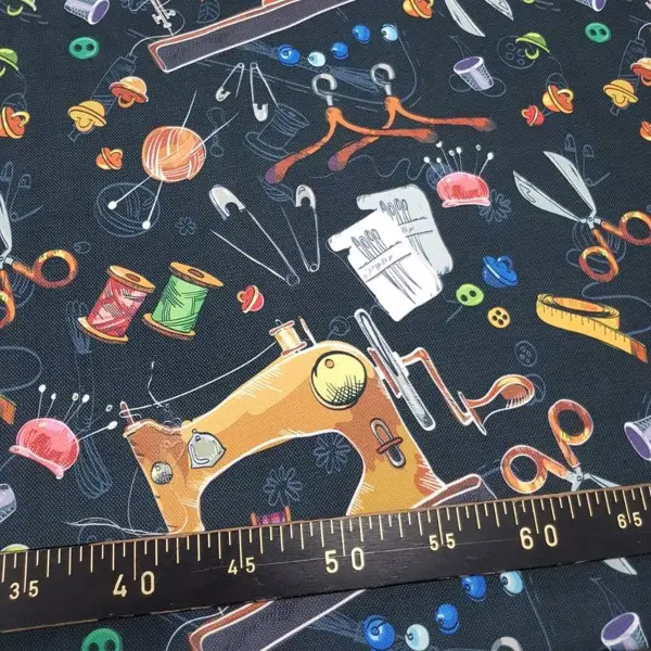 Dikiş Terzi Desenli Fon Perde Evm1095 Kumaşı Kalındır Duck Bezi Değildir- Siyah-Beyaz