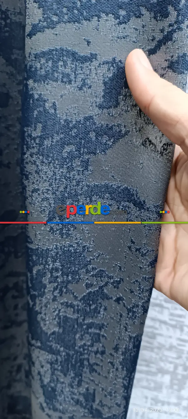 Yatak Odası - 2023 Elit Modern Desenli Fosforlu İplik Dokuma Fon Perde - 3