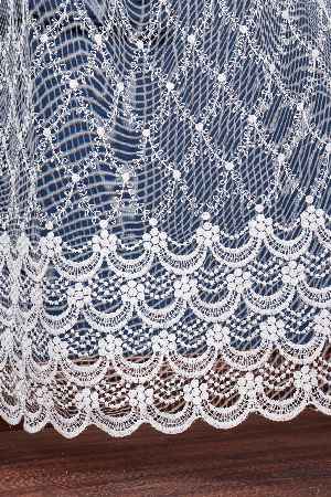 Balık Ağı Brode İşlemeli Tül Perde