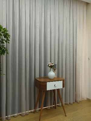 Bej Ekru Degrade Geçişli Dantel Tül Perde- Bej-ekru