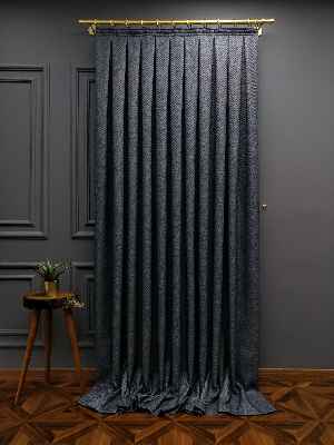 Gerçek Hasır Dokuma Salon Fon Perdesi 2021 Elite Series- Füme-mavi Grimsi