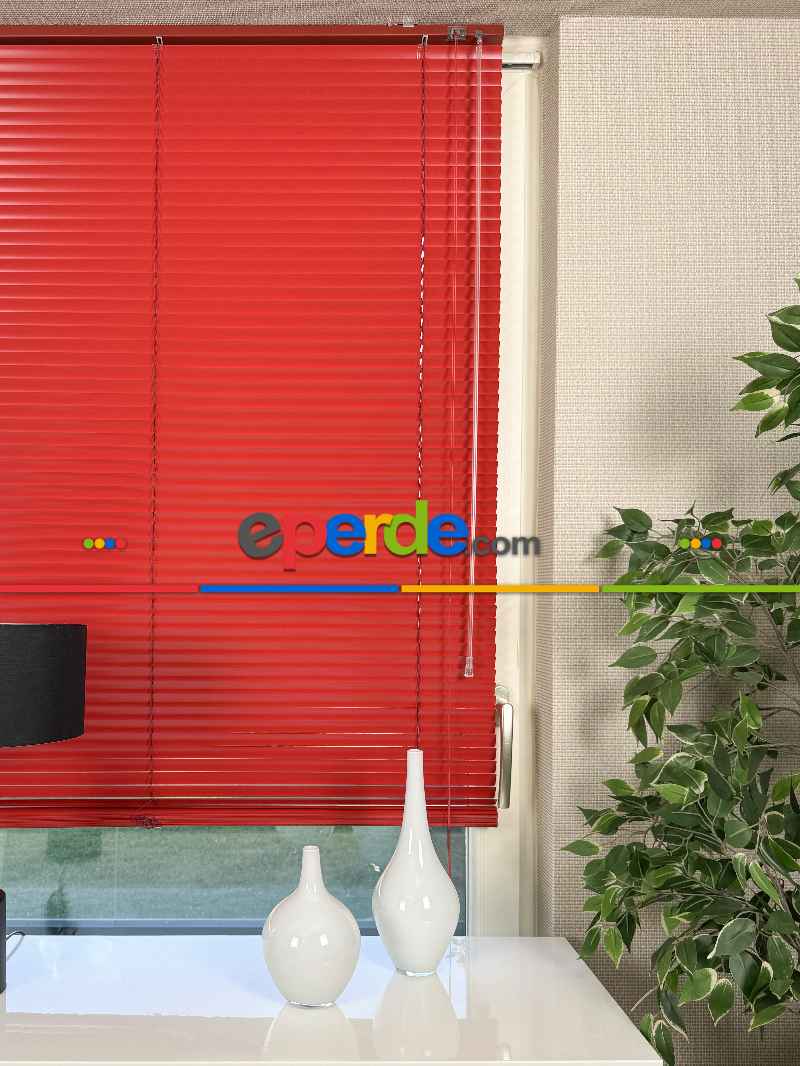 Kırmızı Alüminyum Jaluzi Perde - 25mm
