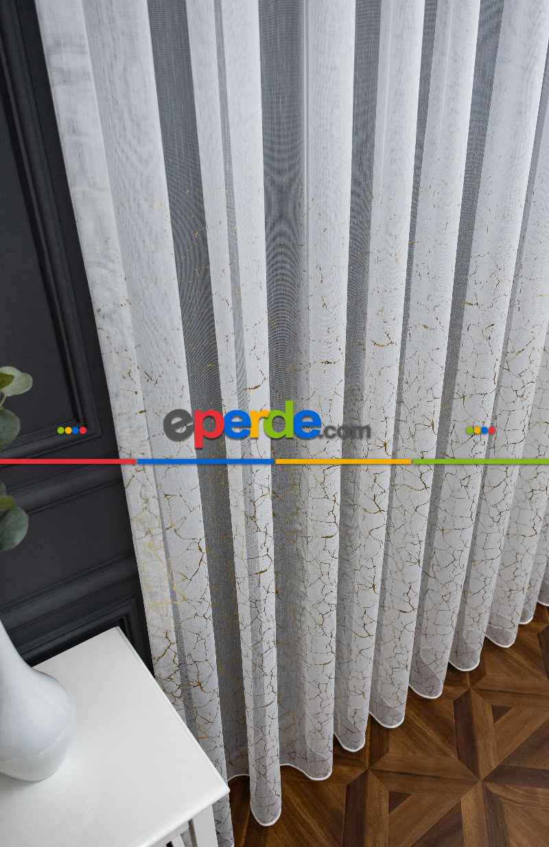 Varak Sim Altın Mermer Desen Model Tasarım Tül