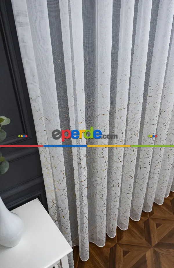 Varak Sim Altın Mermer Desen Model Tasarım Tül