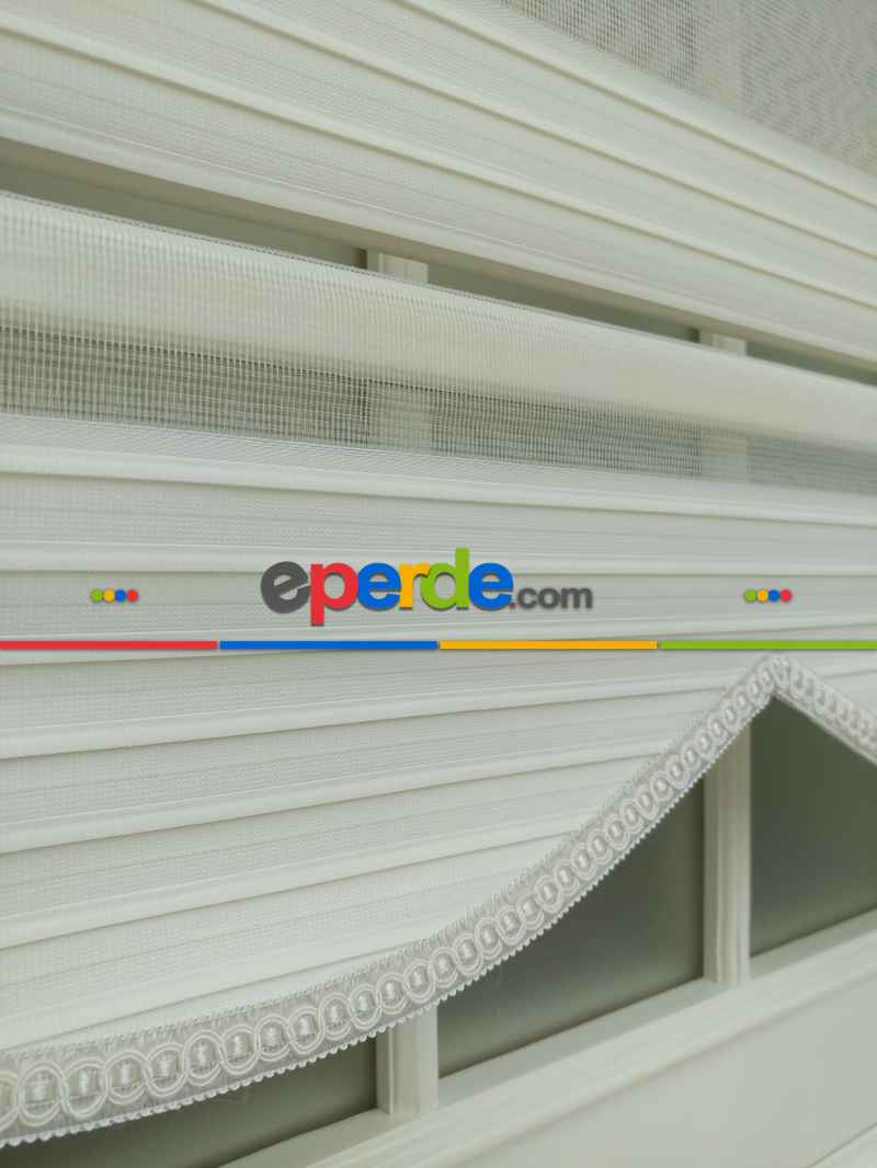 Mutfak - Zebra Perde - Geniş Pileli Zebra Zebra ( Geniş Pileli Zebra)- Krem Açık