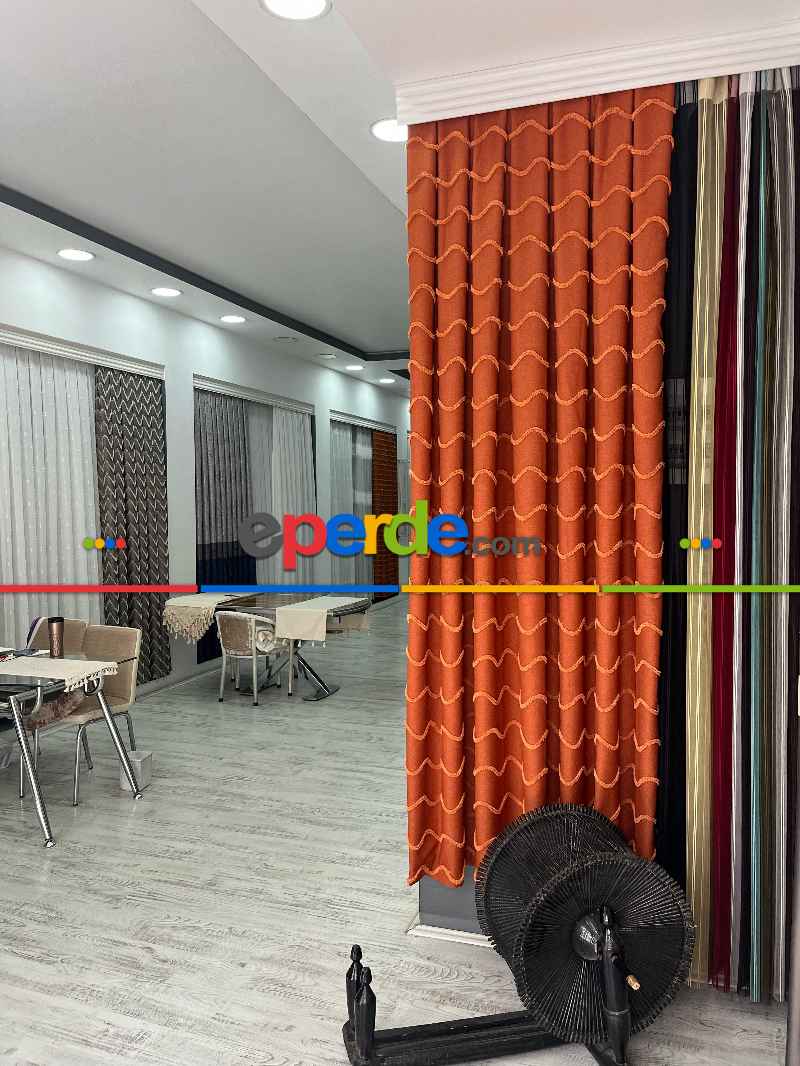 Sultan Desenli Keten Fon Perde - Antrasit