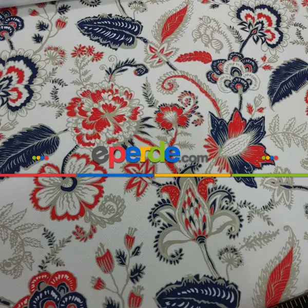 Yatak Odası - Çiçek Desenli Fon Perde Evm1516 Kumaşı Kalındır Duck Bezi Değildir-  Çok Renkli 2