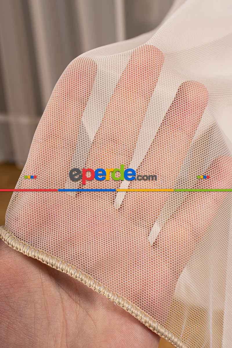 Genç Odası Vizon Grek Tül Perde Petek Zemin