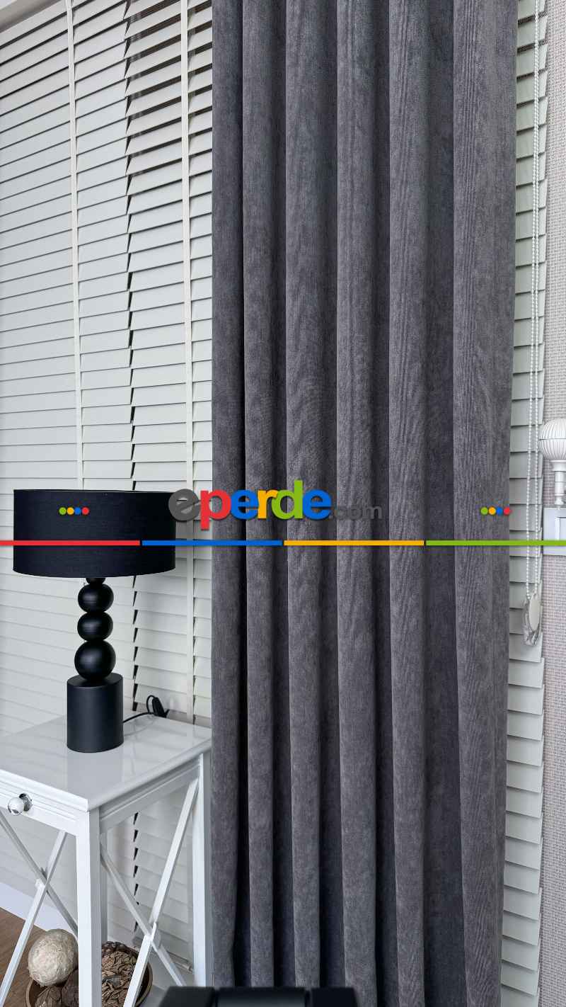 Gri Premium Seri Fon Perde