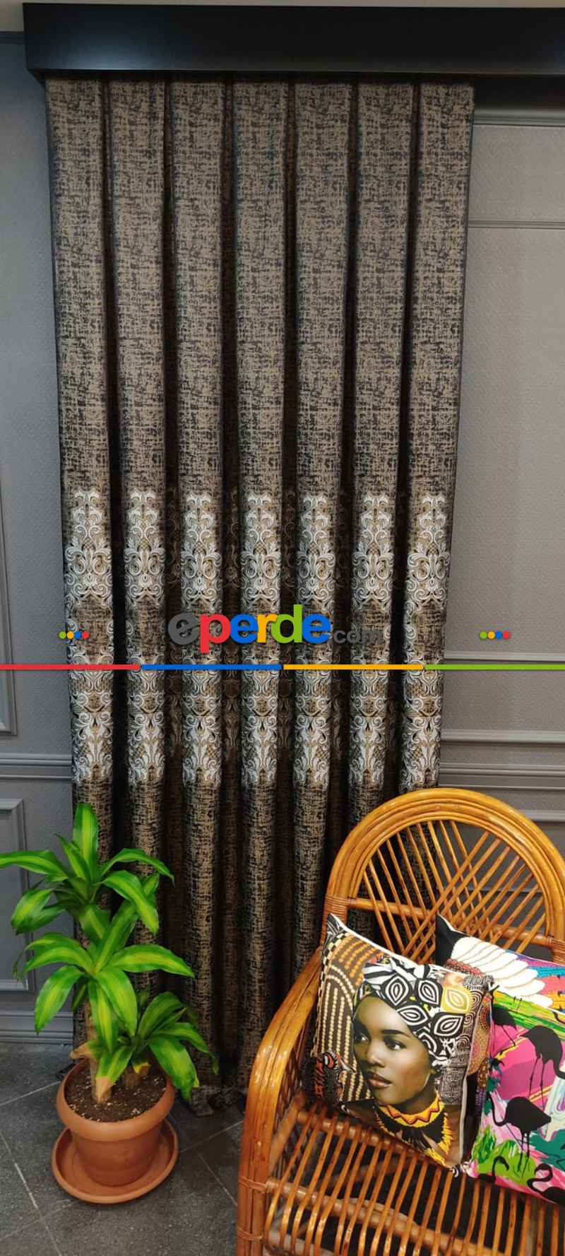 Yatak Odası - 2025 Elit Modern Dokuma Fon Perde - 100 Cm 1 Kanat 50cm X 1cm 