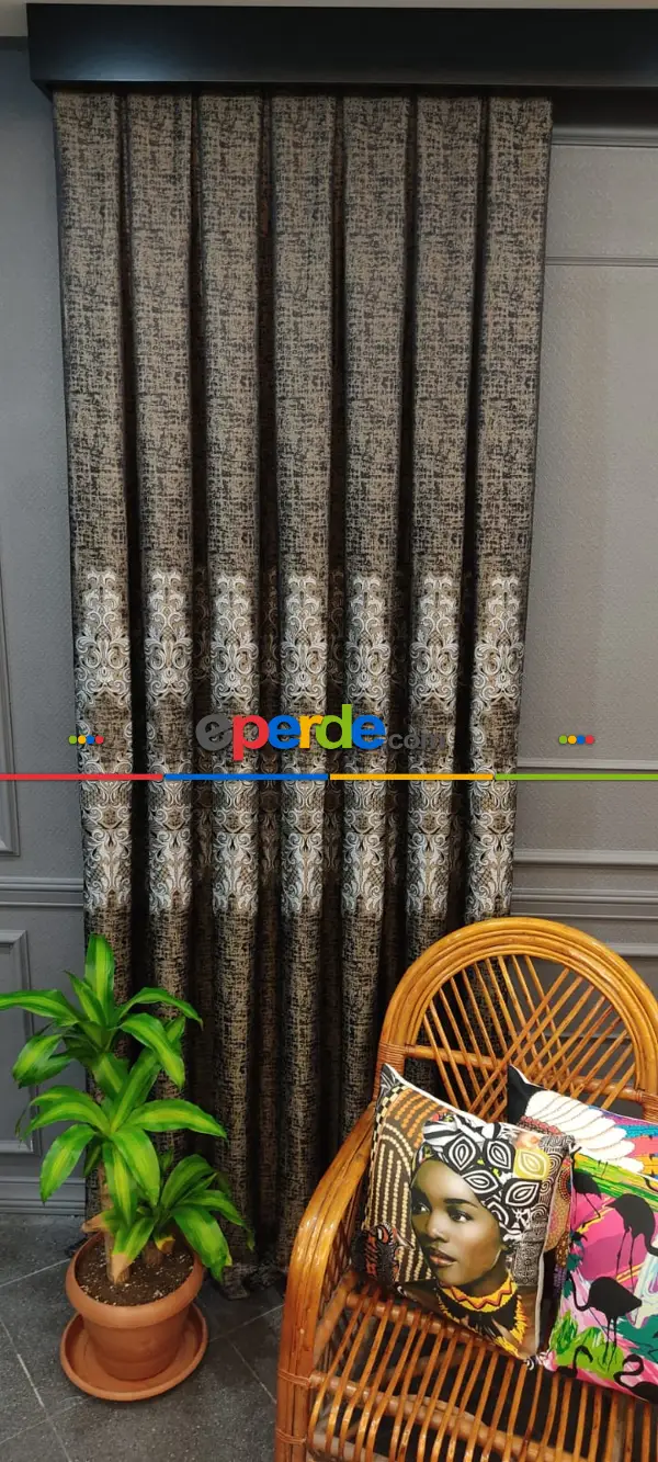 Yatak Odası - 2025 Elit Modern Dokuma Fon Perde - 100 Cm 1 Kanat 50cm X 1cm 