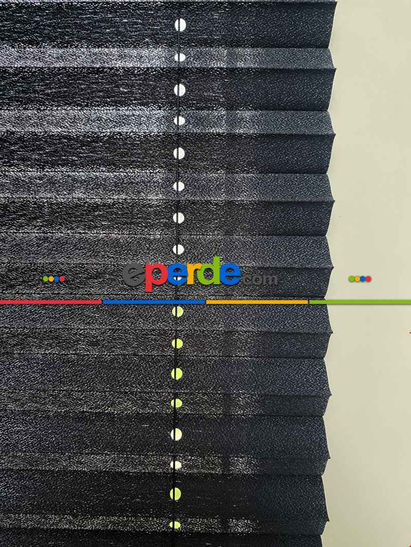 Mutfak - Plisel Perde, Siyah Diamond Seri Cam Balkon Perdesi 1. Kalite (matkapsız Montaj Yaylı Sistem)