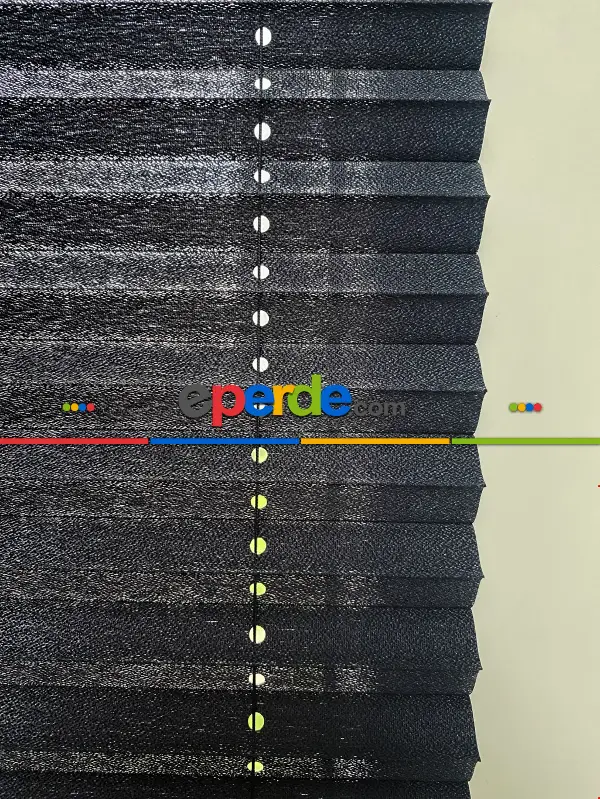 Plise Perde Siyah Renk