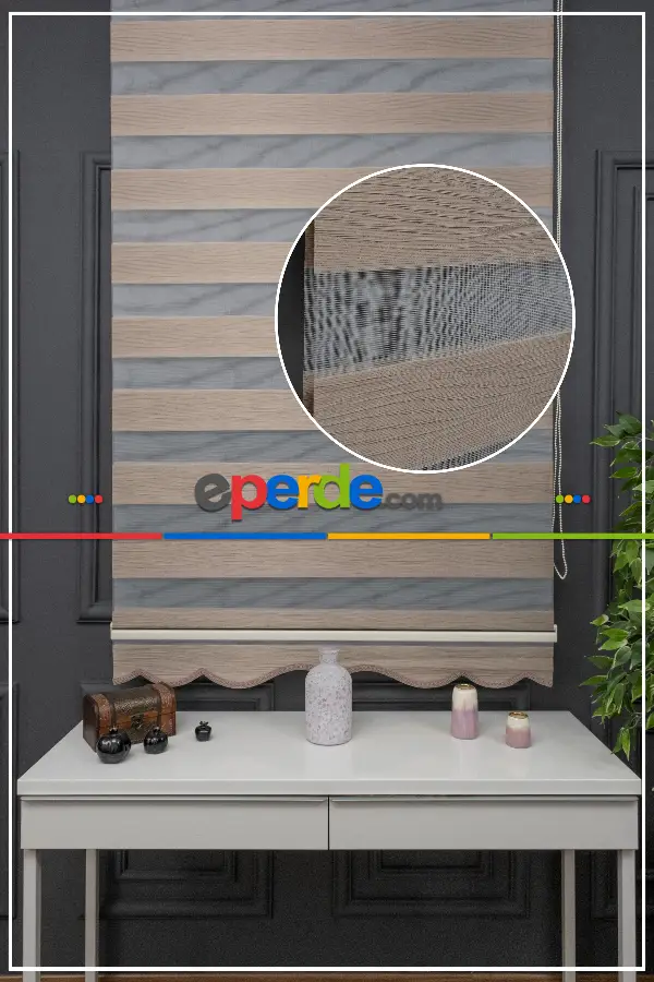 Mutfak Zebra Perde Düz Seri- Beyaz