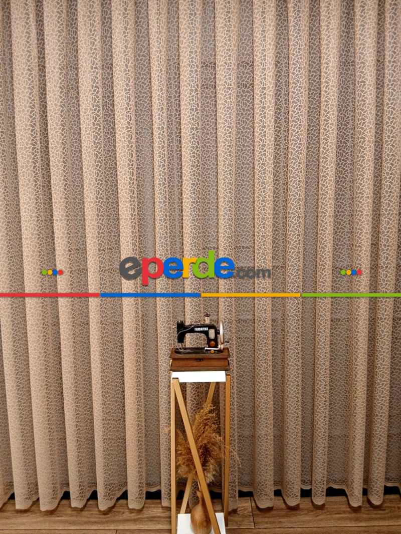 Vizon Leopar Desen Desen Modern Tül Perde