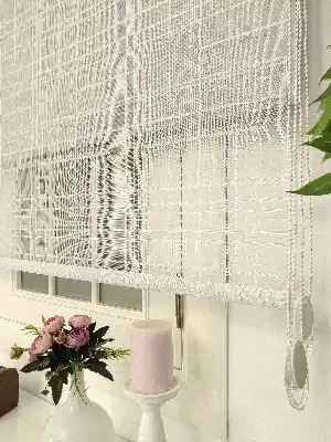 Çiftli Sistem Tül Stor Beyaz Örme Tül 2027- Beyaz