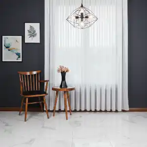 Ozi Yeni Sezon Çizgili Örme Tül Perde