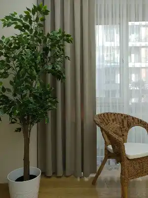 Bej Rengi Fon Perde 180cm En- Bej