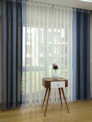 Salon - 1. Kalite Çizgili Tül Dikey Zebra Perde Ft33 Parlament - Ft30 Lila- Lacivert