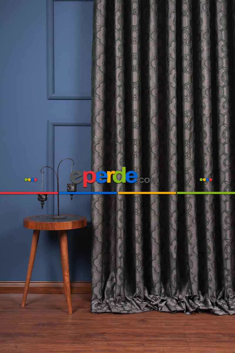 Yatak Odası Fon Perde - S Pile Dökümlü Jakar Dokuma Fon Perde
