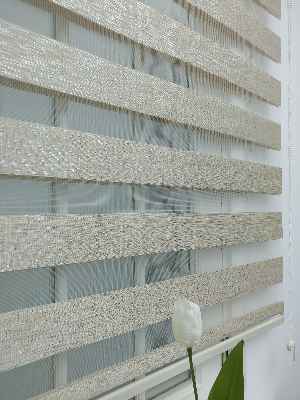 #üreticifirma %40 Indirimli !!! Bej - Bambu Zebra Perde - Simli- Bej