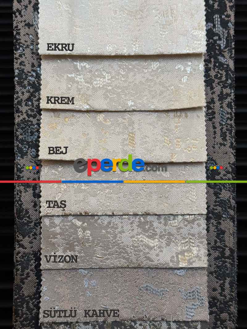 14 Farklı Renk Jakar Dokuma Fon Perde