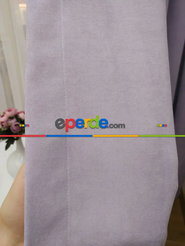 Lila Düz Fon Perde- Lila