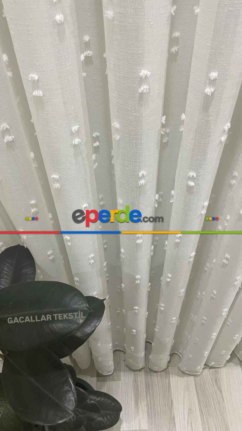 Platinum Şık Ürün Serisinden 1/3 Sık Pileli Orjinal Monaliza Tül Perde Ütü İstemez Ağır Gramajlı