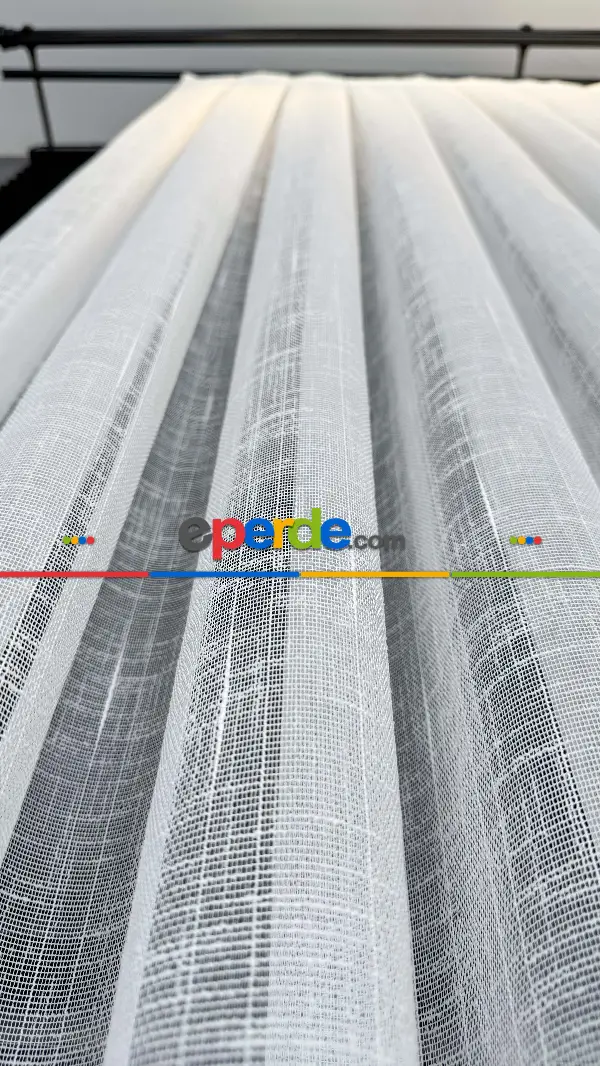 Yatak Odası - Natural Keten Tül Birinci Kalite İplikten Özel Üretilmiştir