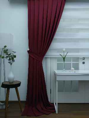 Vişne Düz Fon Perde- Vişne