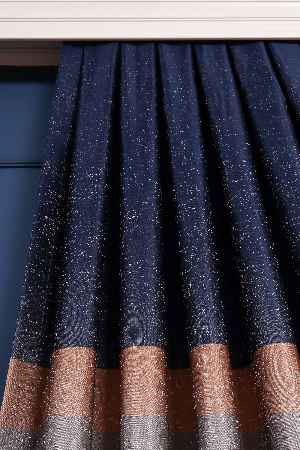 Salon - Yeni Sezon Pano Fon Perde - Lacivert- Vizyon