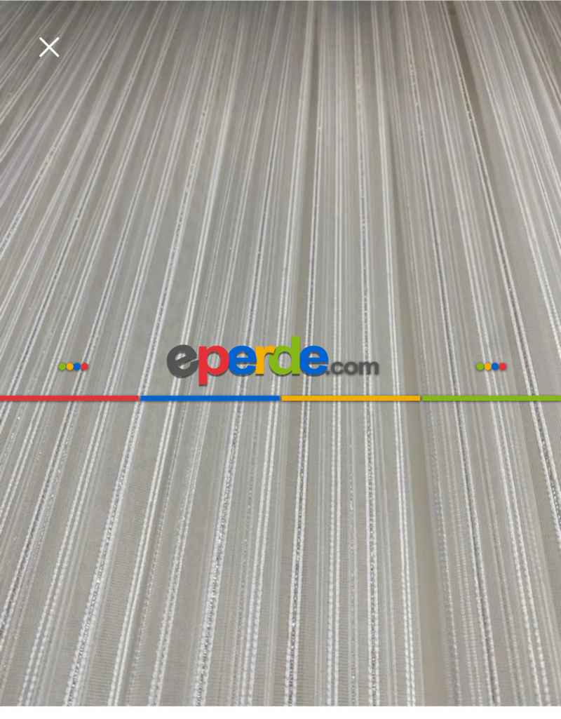 Salon Tül Perde - Simli Çizgili Makarna Tül Perde 2023 Trend Ürün Kampanya