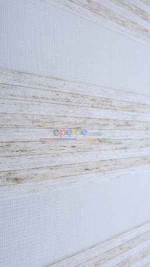 Keten Mutfak Perdesi Zebra Perde Düz Seri- Krem