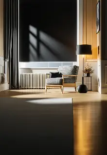 Mutfak Kampanyalı - Siyah Blackout Düz 0 Karartma Stor Perde 5 Renk - Kornişe Kolay Montaj Aparatlı - Matkap Tornavida Olmadan 30sn'de Montaj