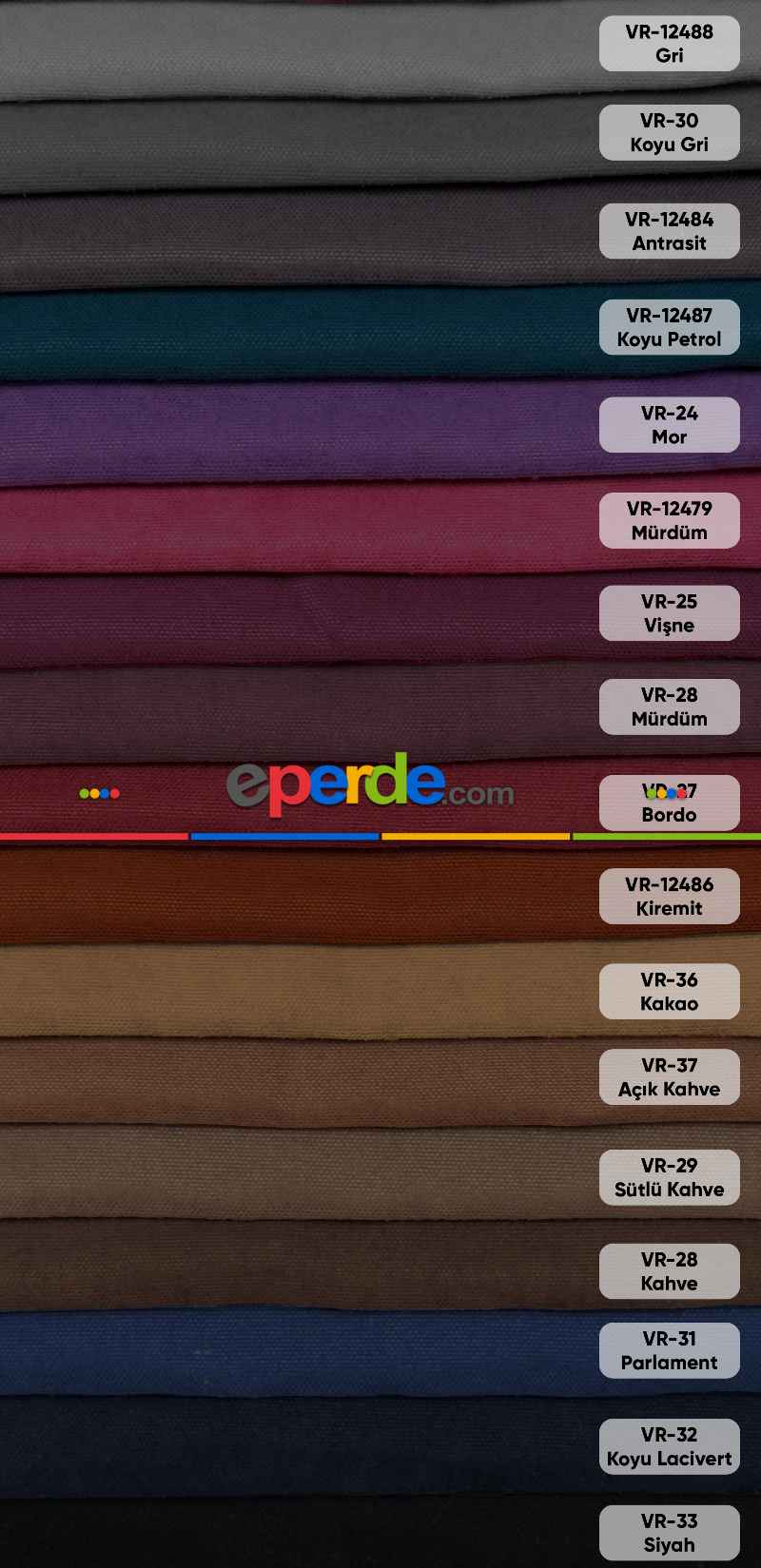 Bebek Odası Düz Atlantik Fon Perde 22 Farklı Renk Dökümlü ( Özel Ölçü Sipariş )