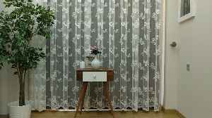 Kelebek Tül Perde- Ekru