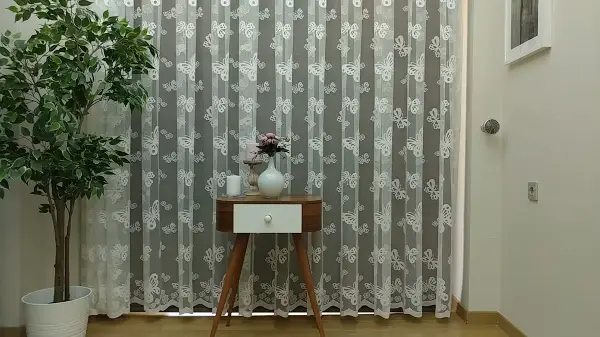 Çocuk Odası Tül Perde - Kelebek Tül Perde- Ekru