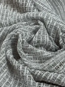 Oturma Odası - Simli Özel İplik Doğal Dokulu Düz Tül Perde - Özel Dokuma Ağır Gramajlı Premium