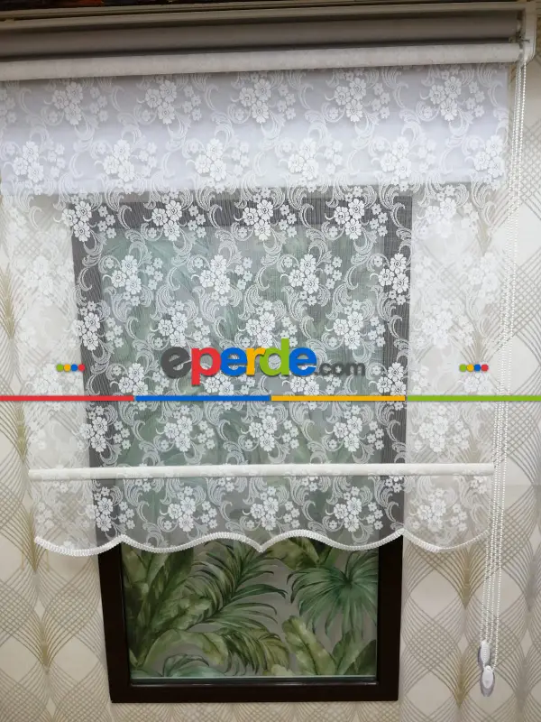 Çifli Sistem Tül Ve Stor Perde Bdz ( 818 )- Beyaz
